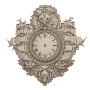 Годинник дерев'яний різьблений