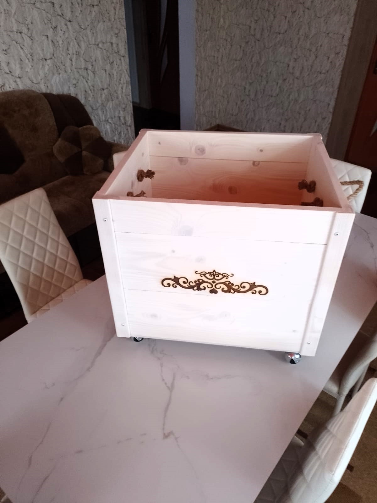 Ящик для дров под камин 60*50*50см 2 ящик для дров возле камина заказать